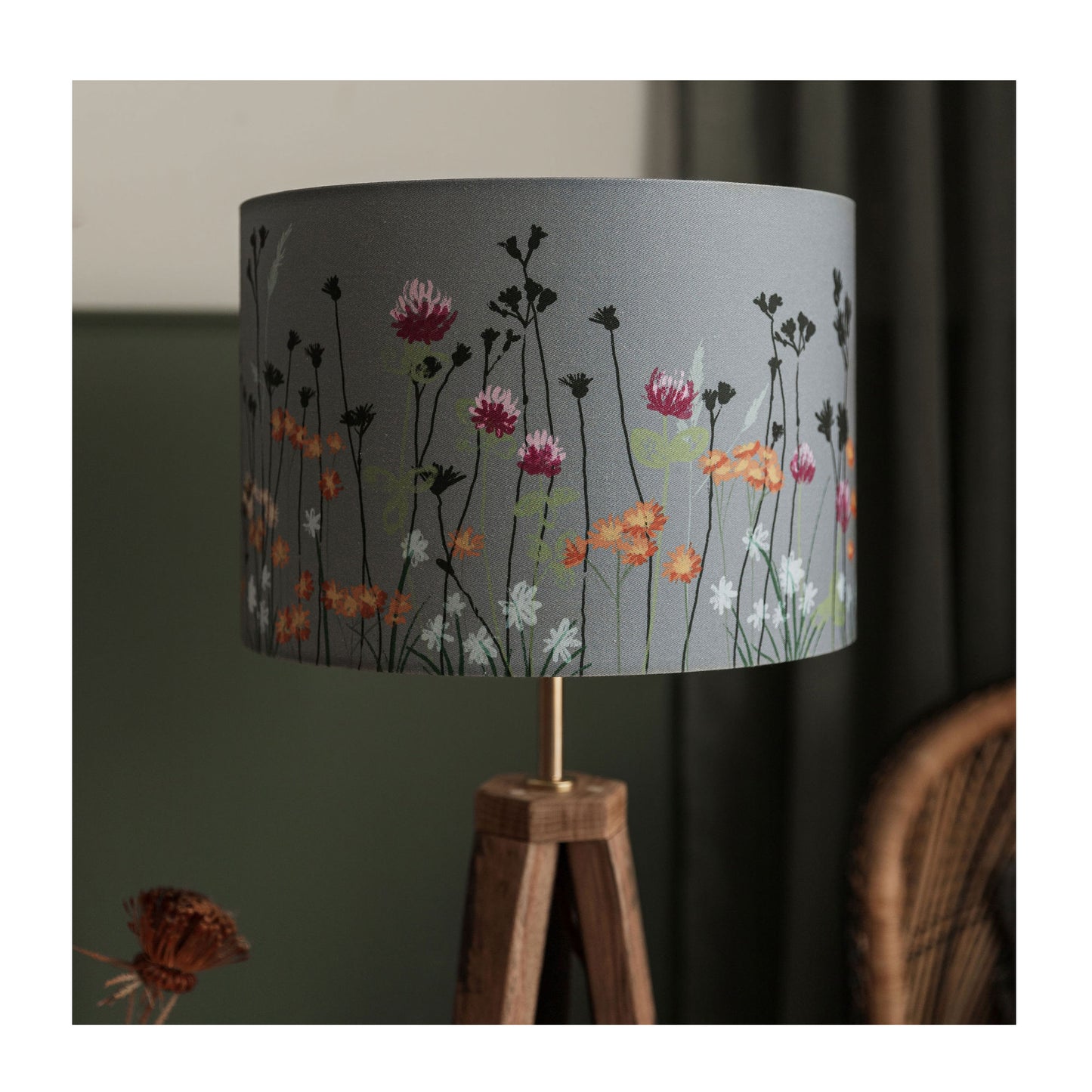 A Blue Wildflower Lampshade from Harbour Lane Studio.