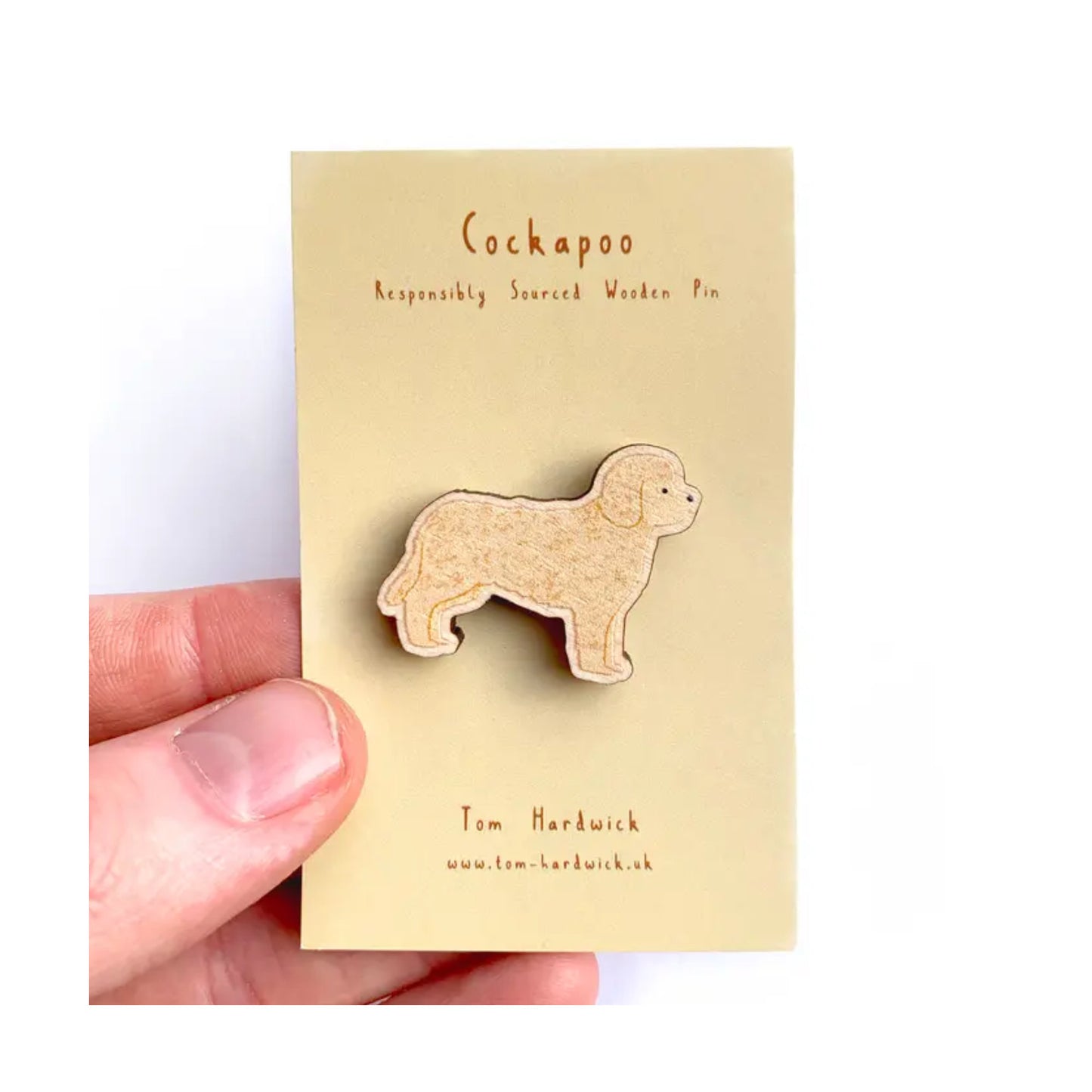 Cockapoo Wooden Pin