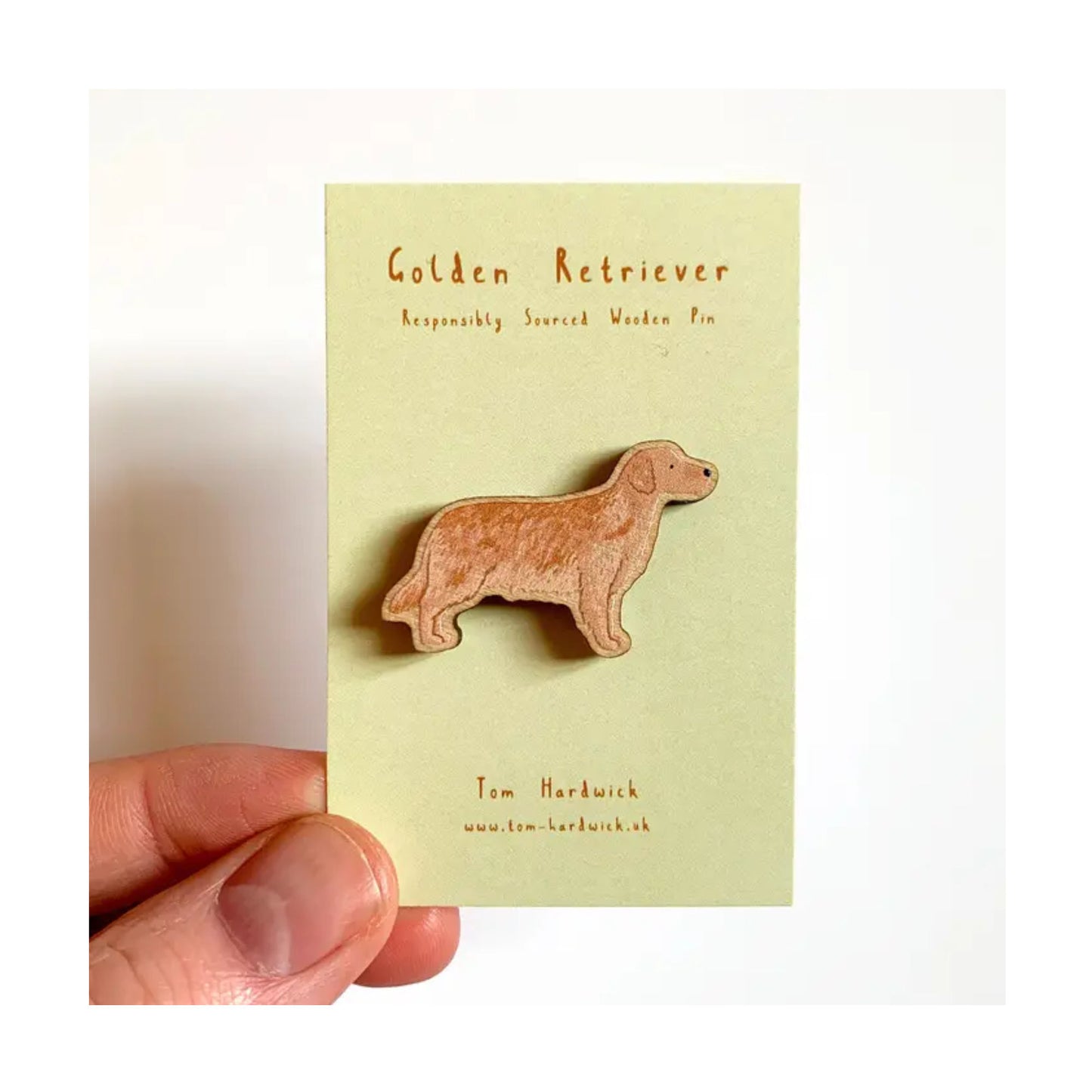 Golden Retriever Wooden Pin