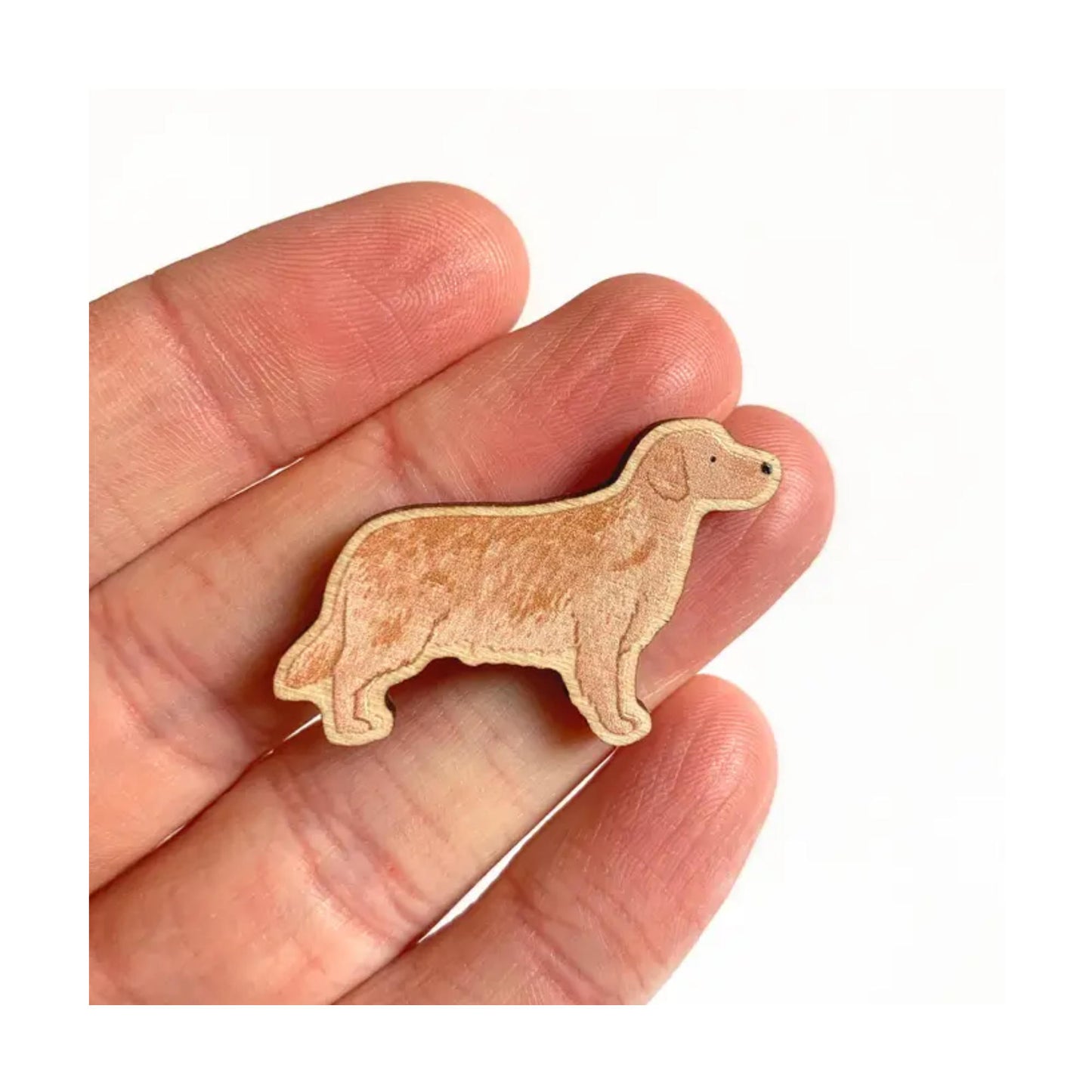 Golden Retriever Wooden Pin