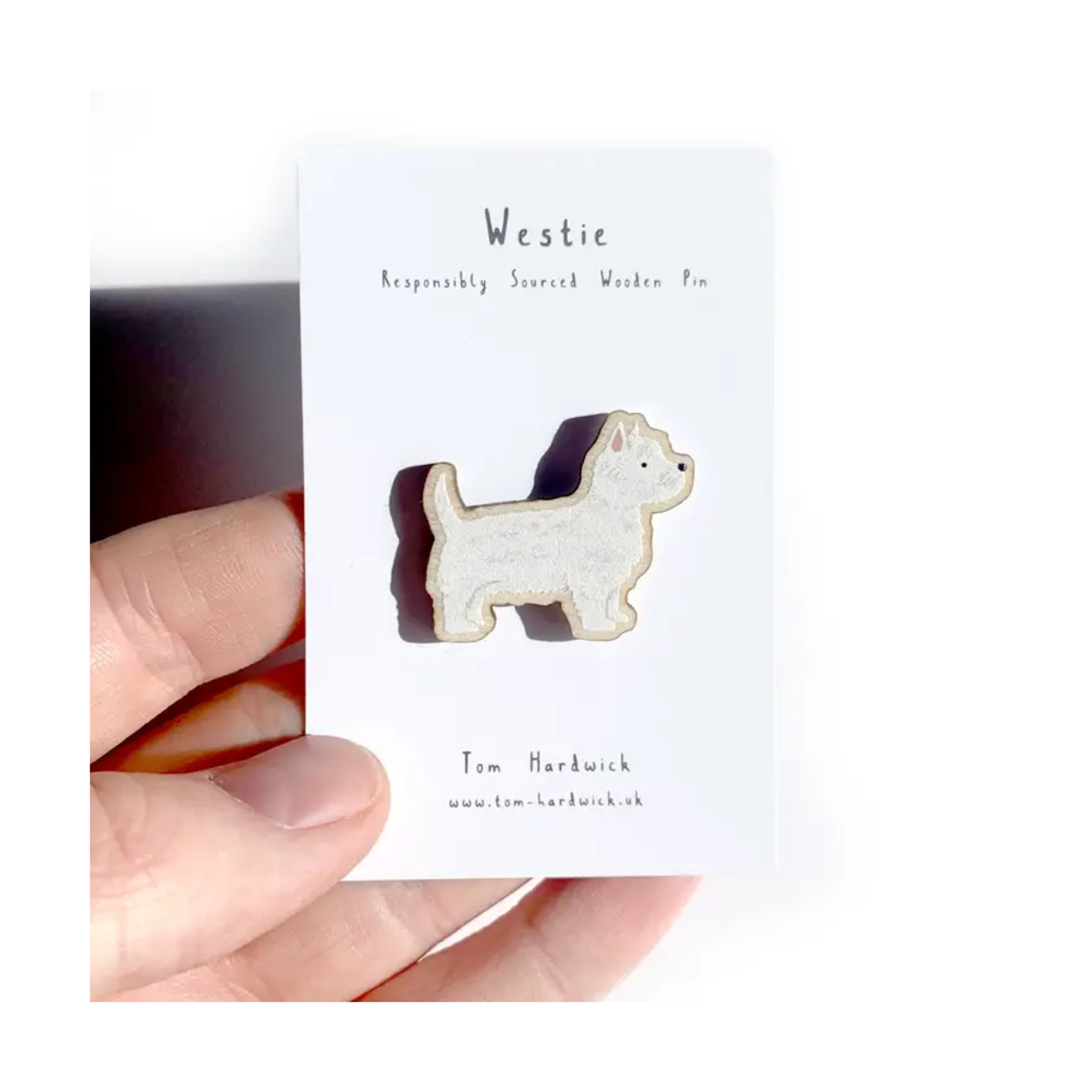 Westie Wooden Dog Pin