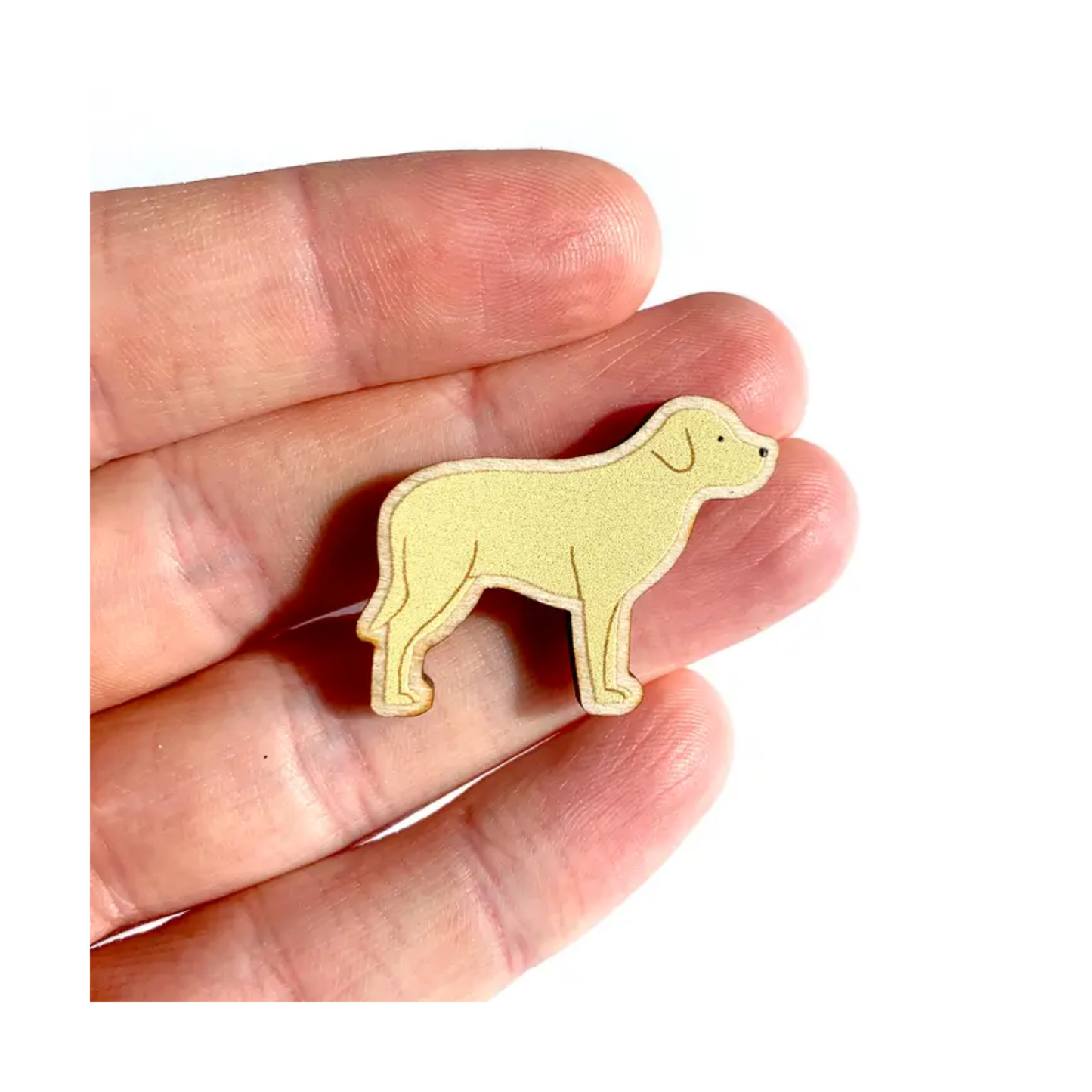 Labrador Wooden Dog Pin