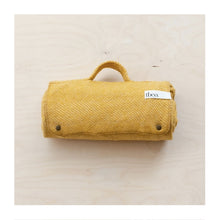  Golden Herringbone Recycled Wool Small Picnic Blanket