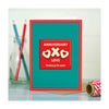 A bold, brilliantly illustrated anniversary card by The Typecast Gallery. It takes inspiration from the Oxo packaging with the words "Anniversary, Oxo Love, Stocking Up the Years". A cute anniversary card for whoever you're stocking up the years with.&nbsp;
