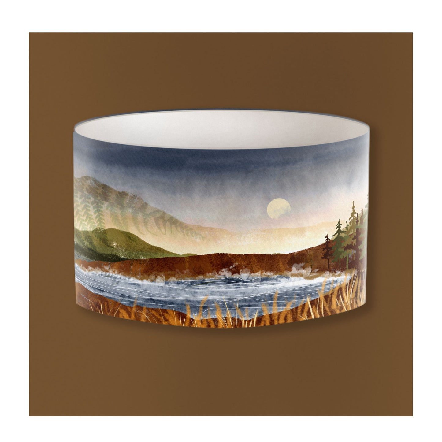 A Scottish Autumn Lampshade from Harbour Lane Studio.