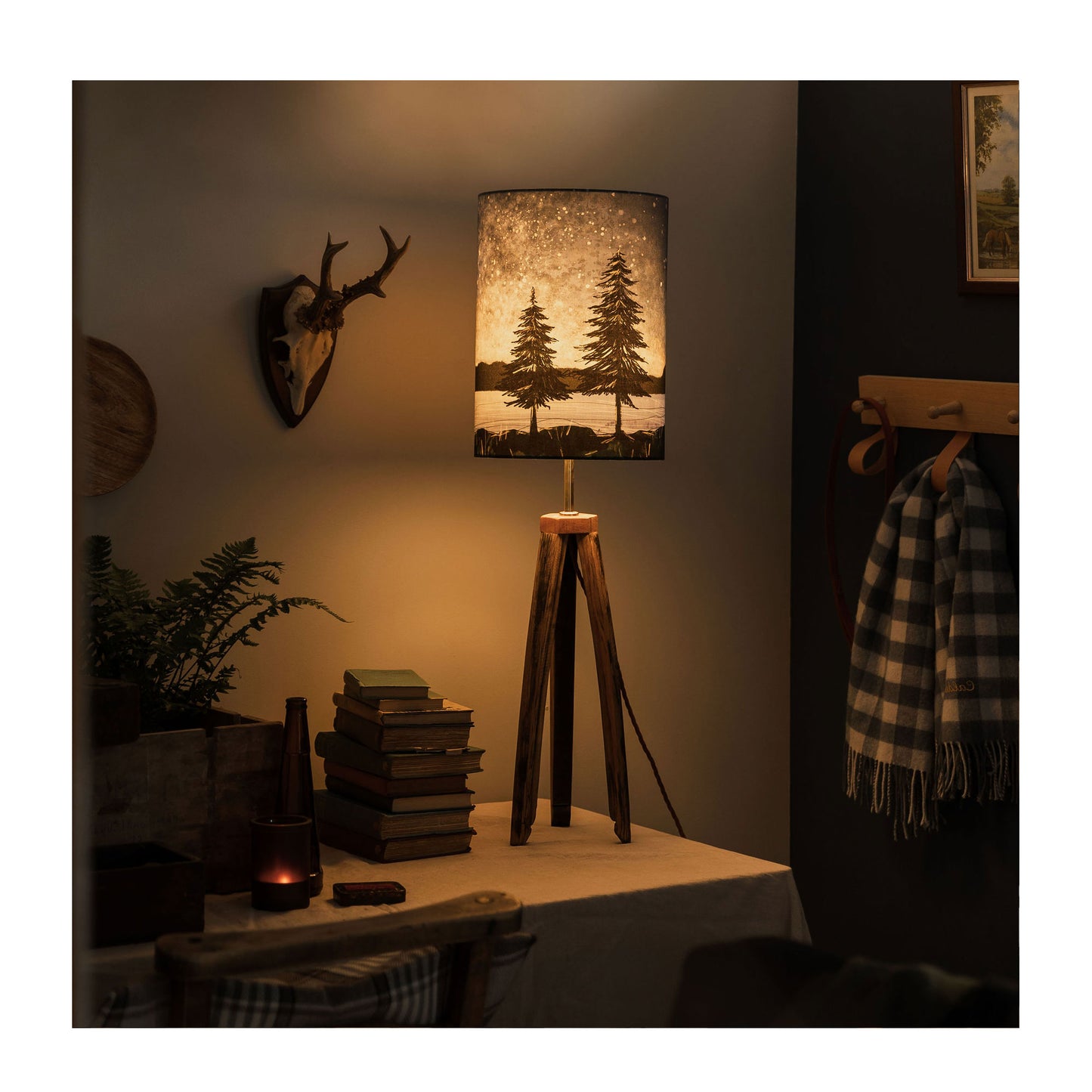 A Starlight lampshade from Harbour Lane Studio.