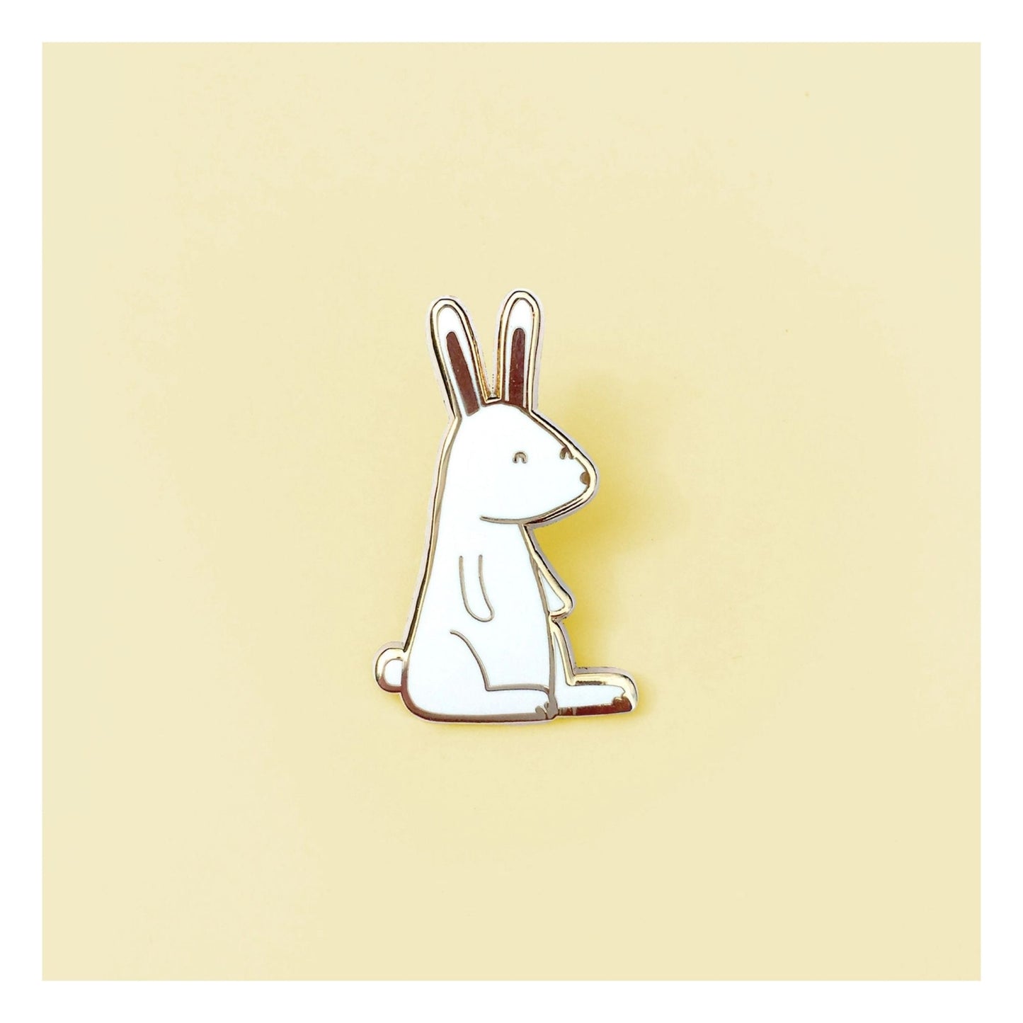 White Rabbit Enamel Pin