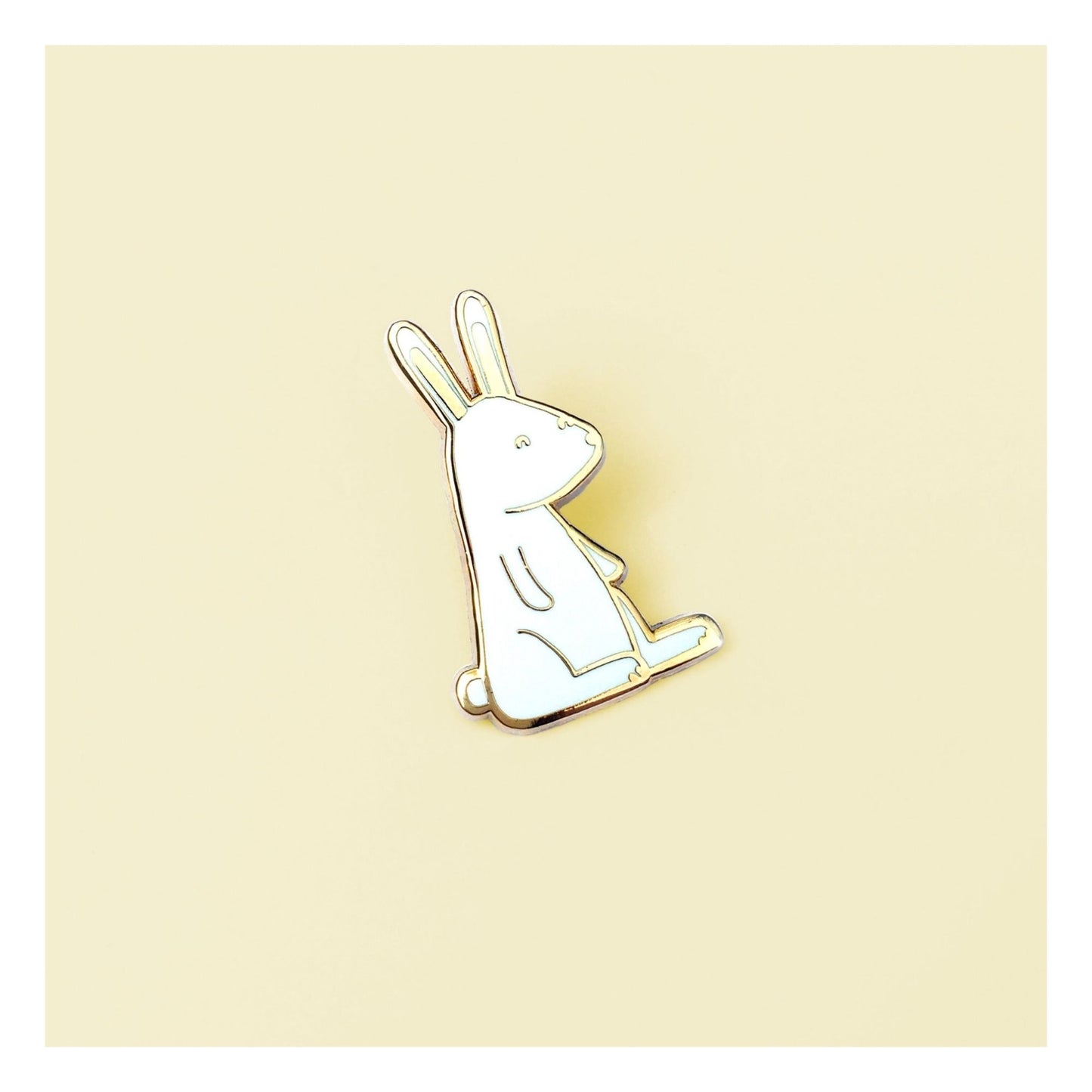 White Rabbit Enamel Pin