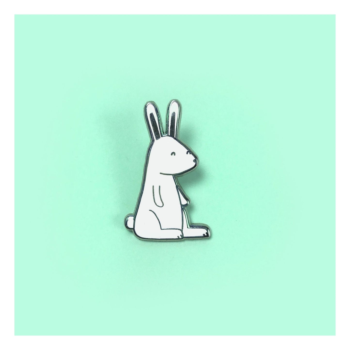 White Rabbit Enamel Pin