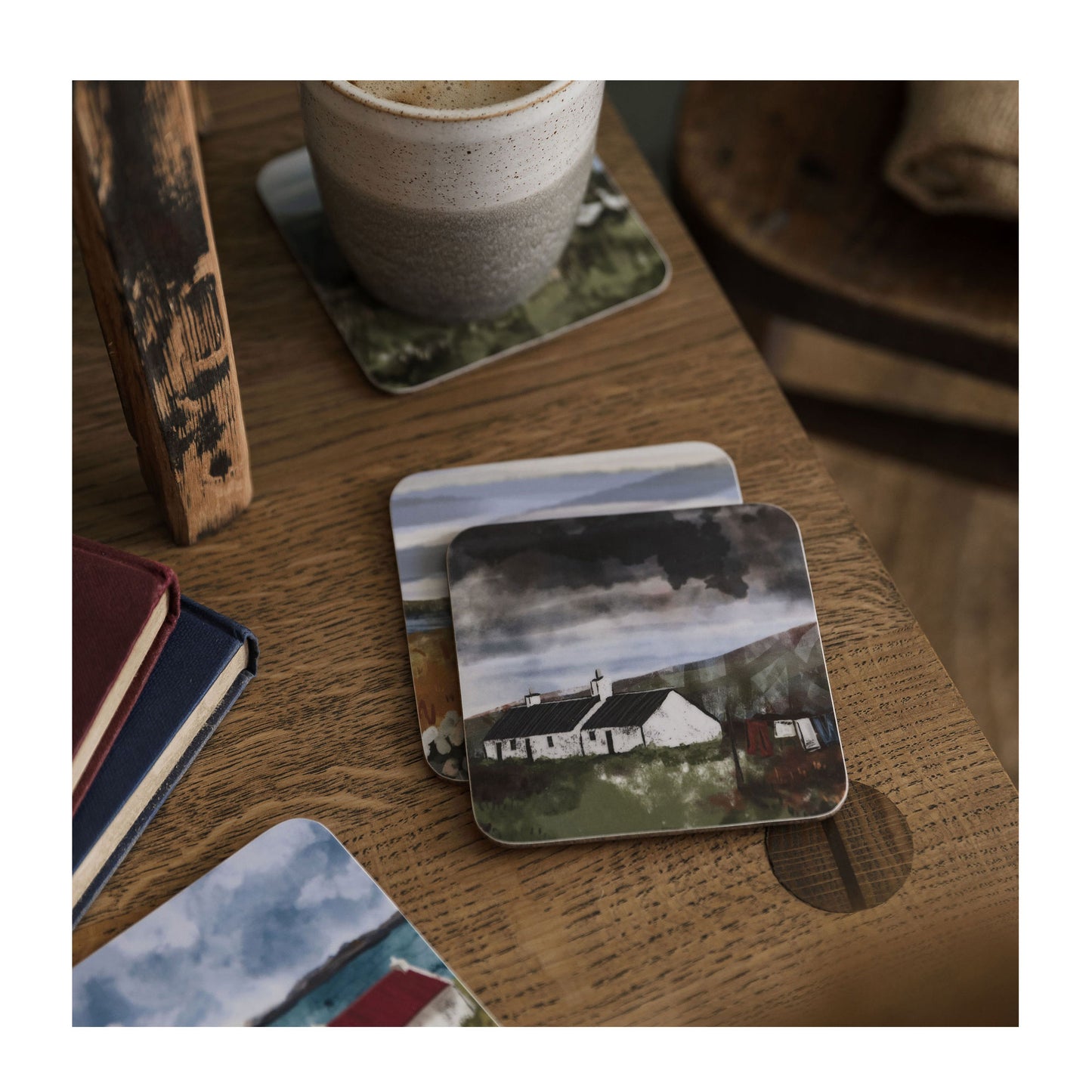 A Bothy Coasters from Harbour Lane Studio.