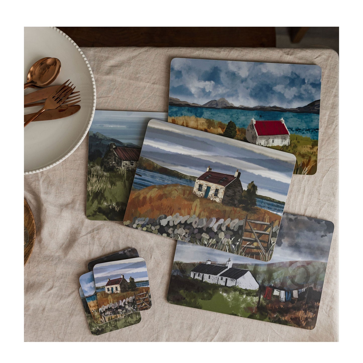 A Bothy Tablemats from Harbour Lane Studio.