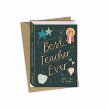  Best Teacher Ever Card