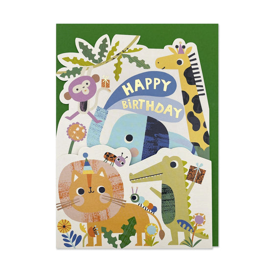 Jungle Birthday Children's Fold Out Card