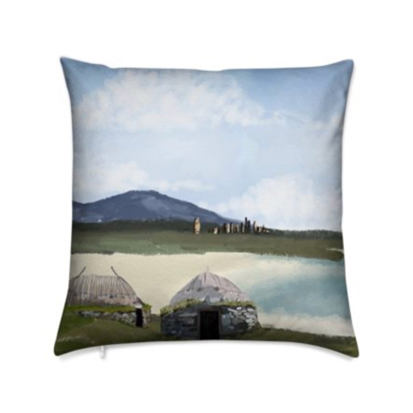 A Square Lewis Cushion from Harbour Lane Studio.