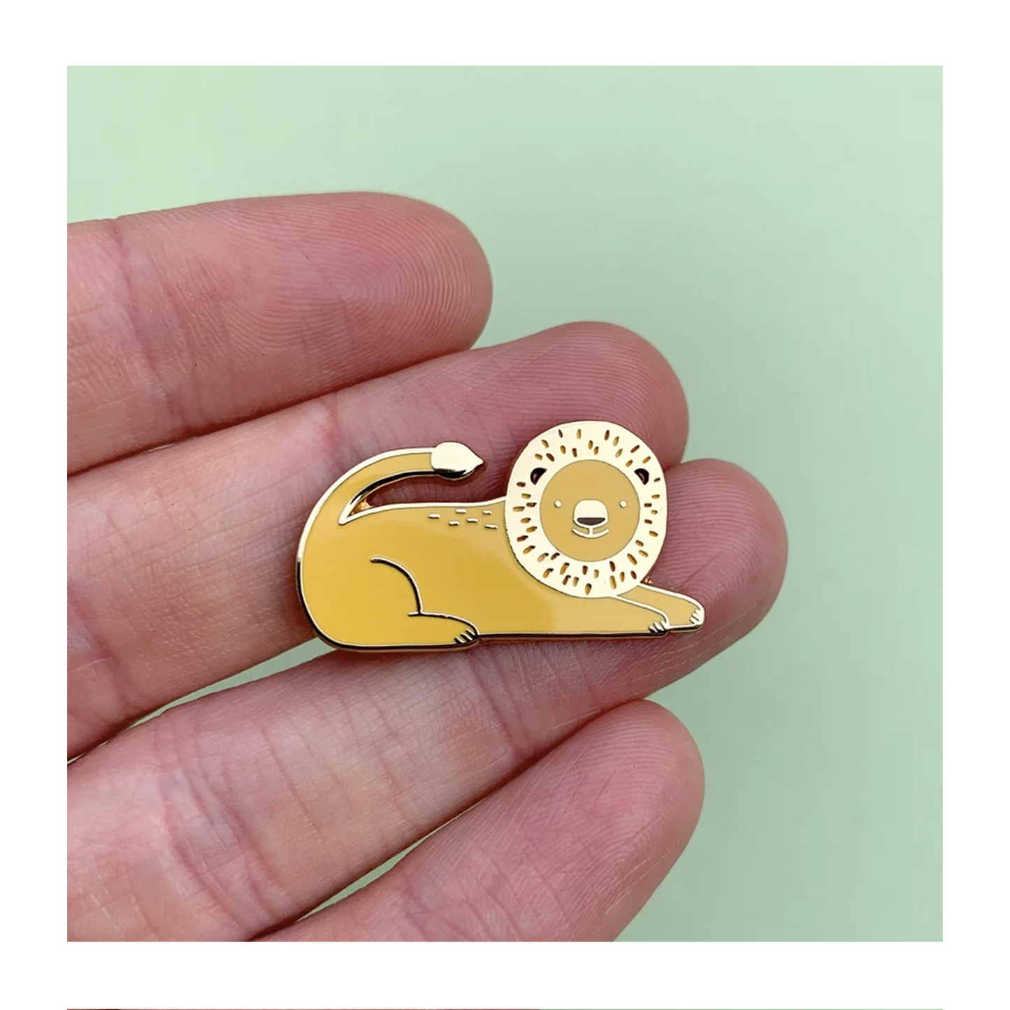 Lion Enamel Pin