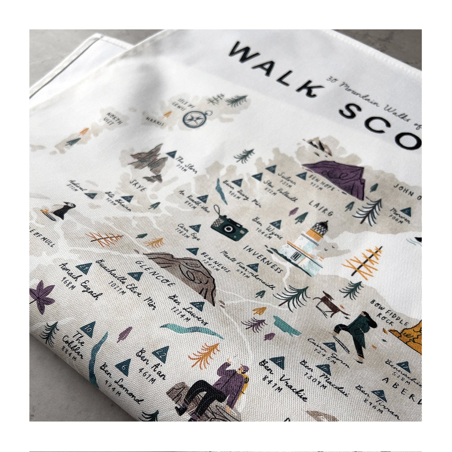 Walk Scotland Tea Towel
