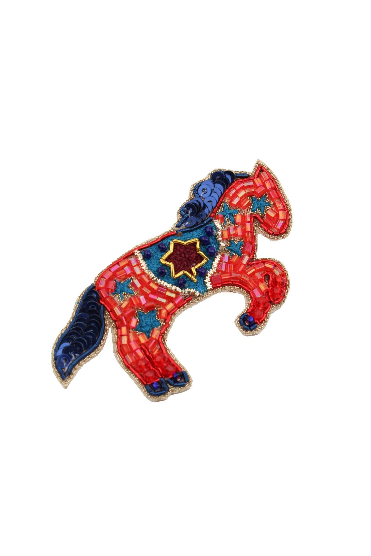 Folk Horse Brooch