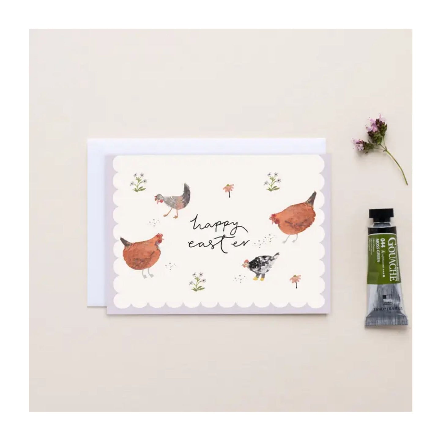 Happy Easter Chickens Card