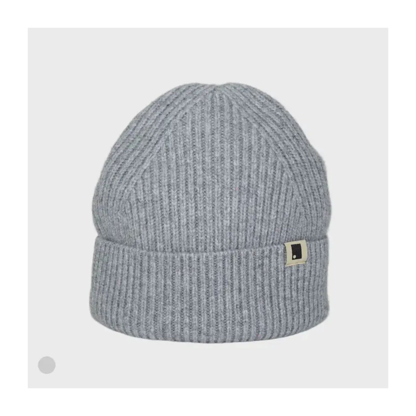 Grey Moorland Wool Rib Beanie