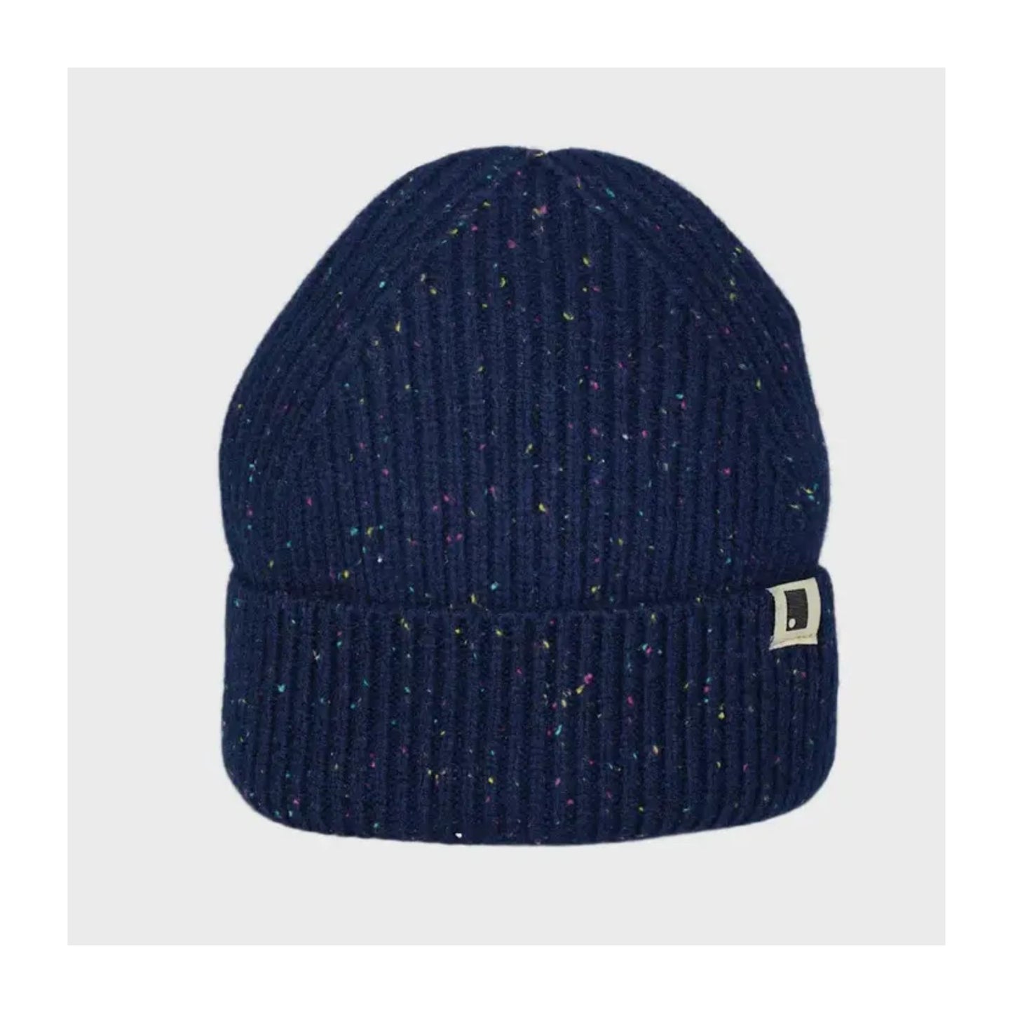 Navy Moorland Wool Rib Beanie