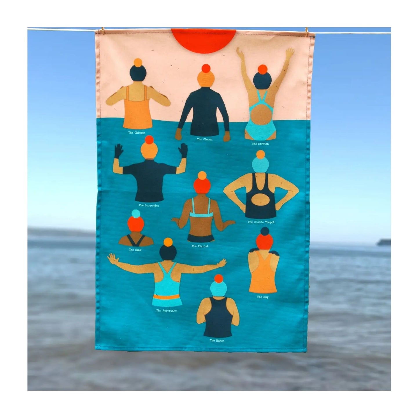 Wild Swimming Tea Towel