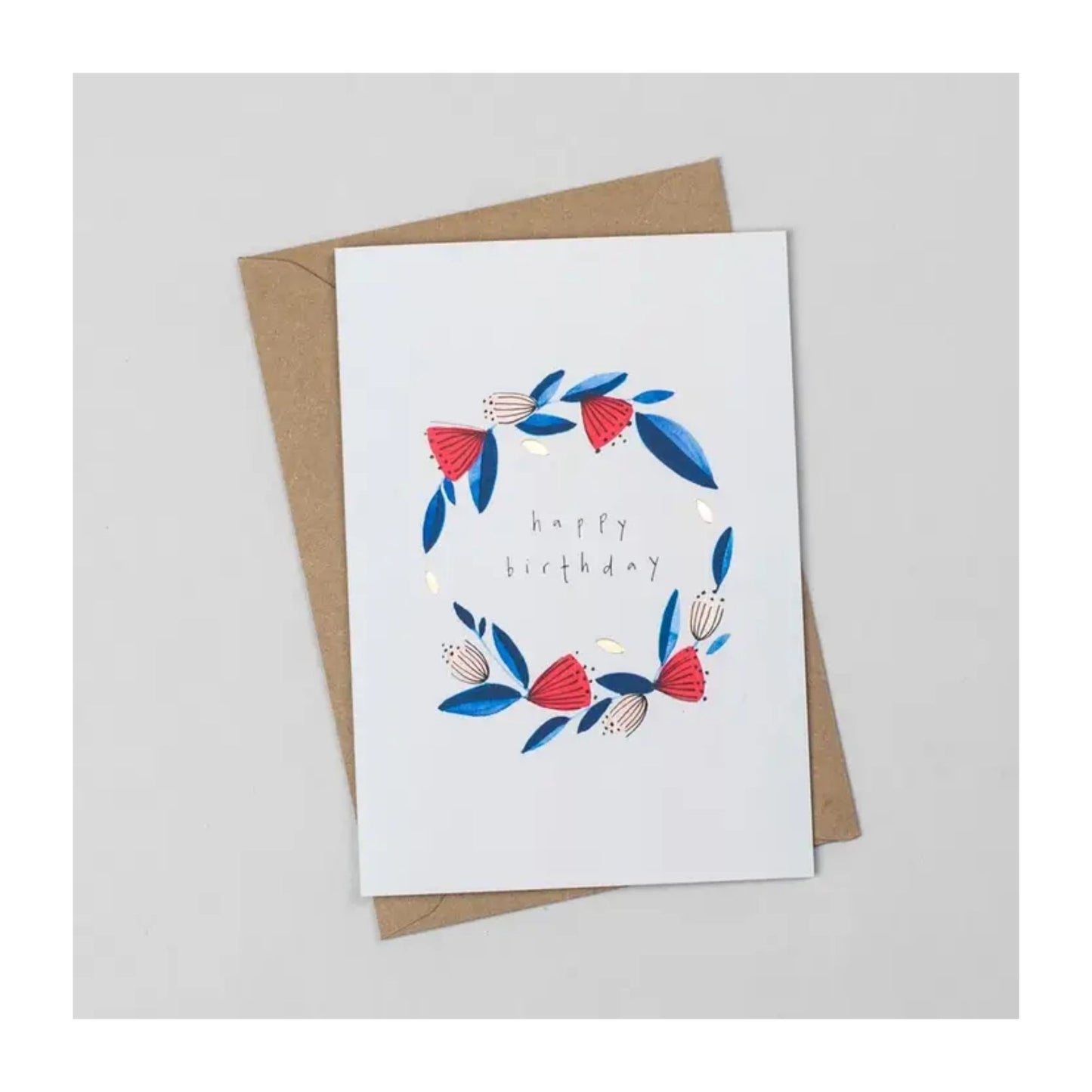 Happy Birthday Gold Leaf Card