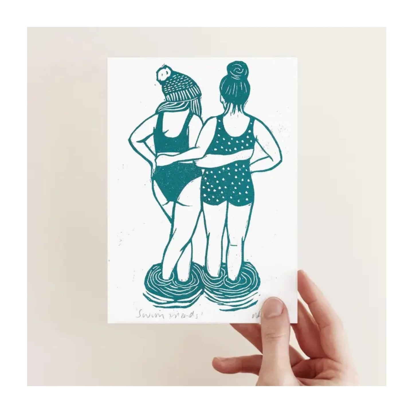 Swim Friends Risograph Print