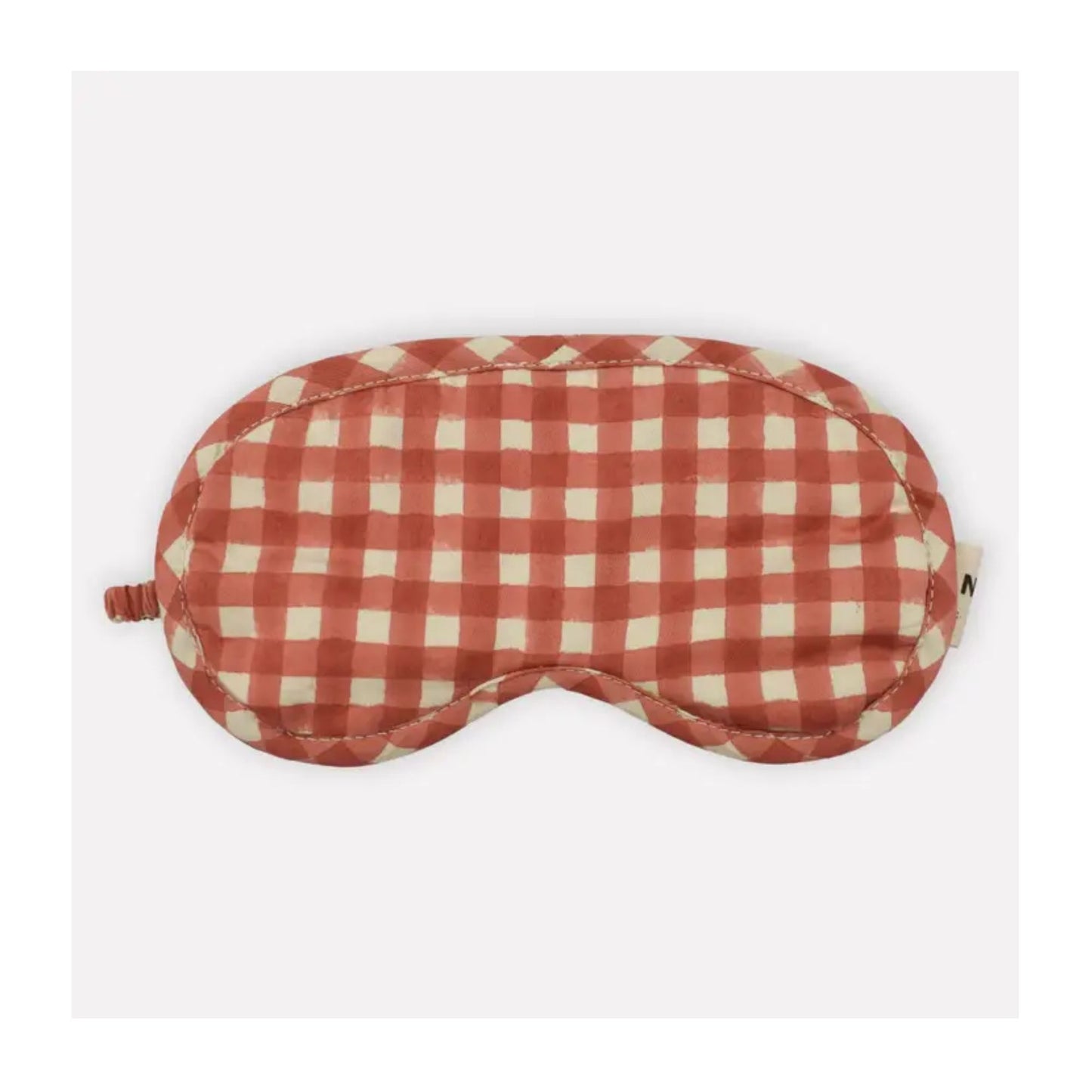 Ginger Gingham Cotton Eye Mask
