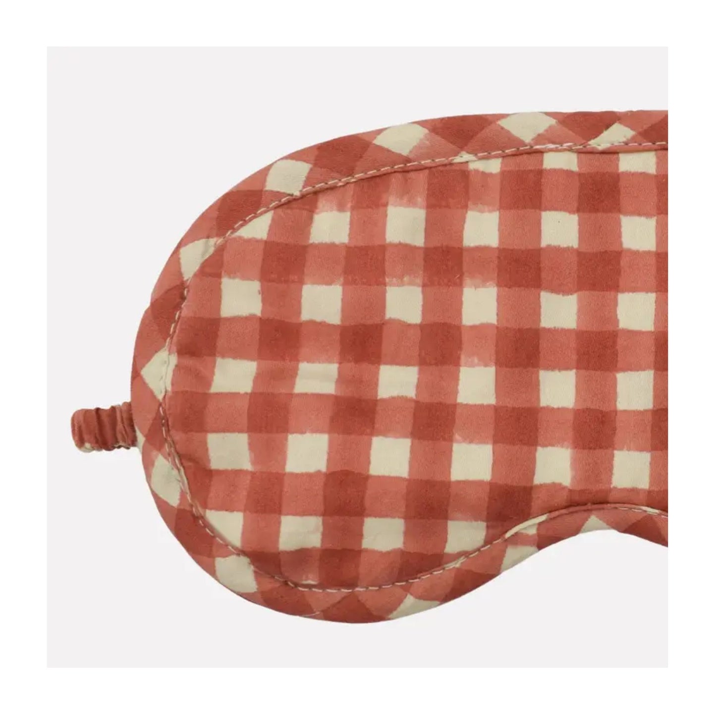 Ginger Gingham Cotton Eye Mask