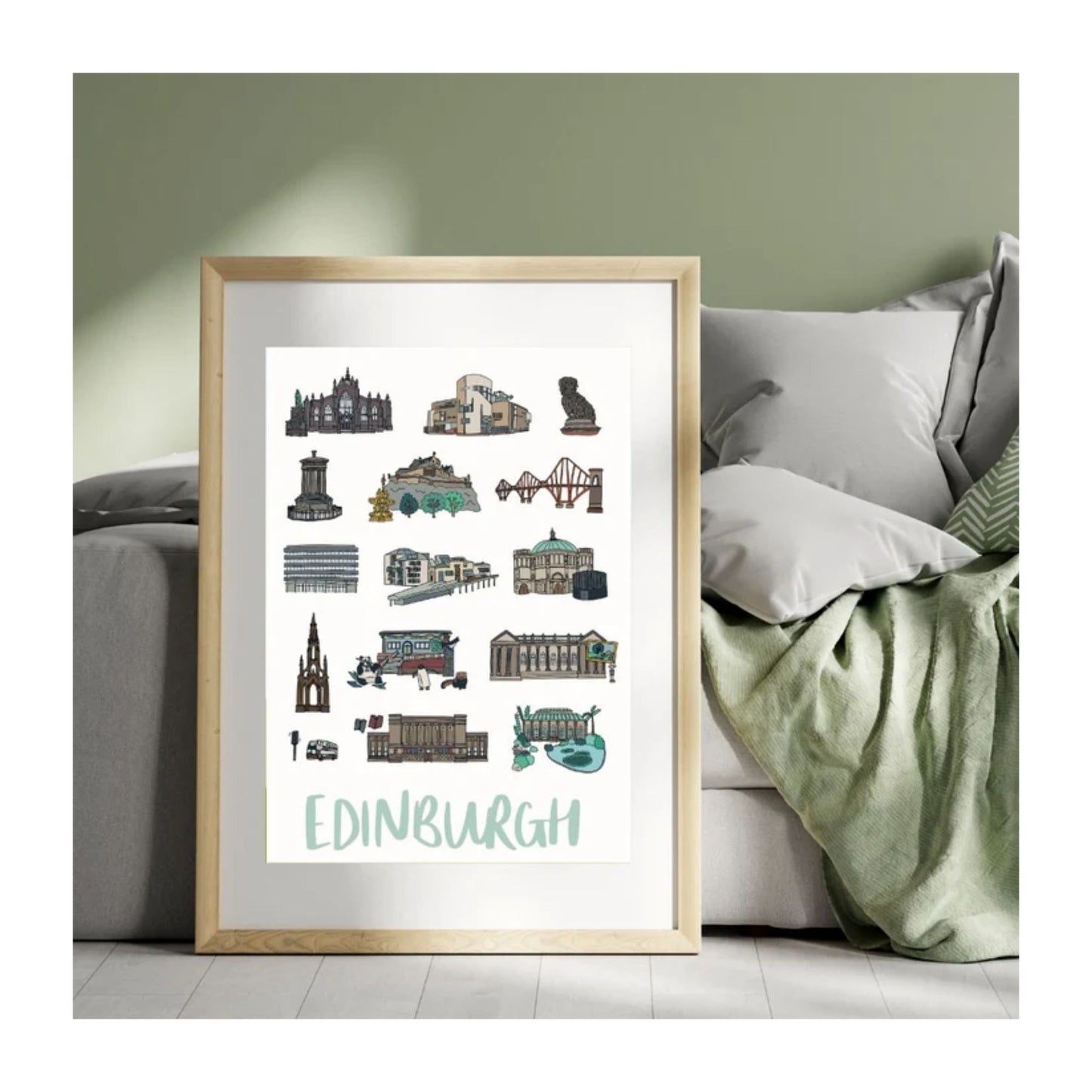 Edinburgh Icons Print