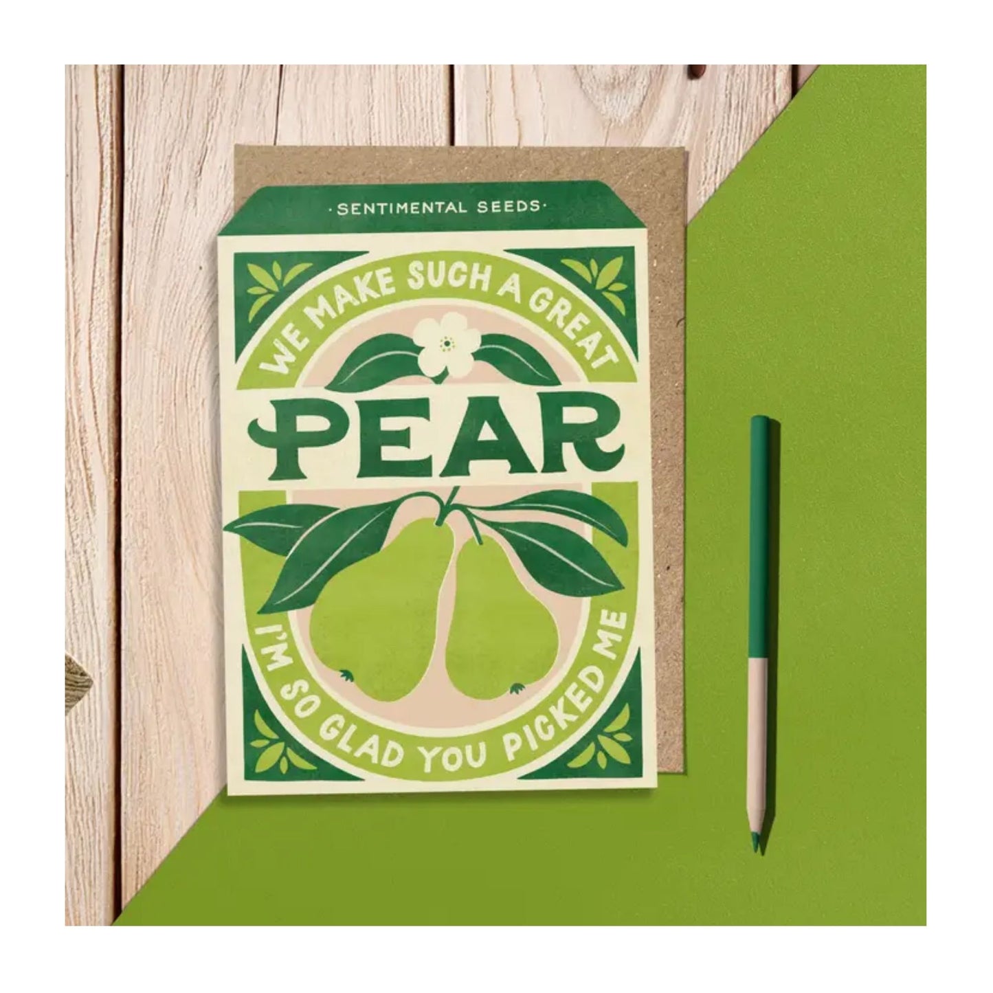 Pear Vintage Seed Packet Card