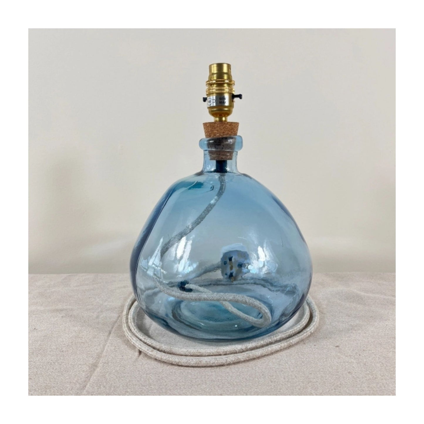 Light Blue Medium Simplicity Glass Lamp