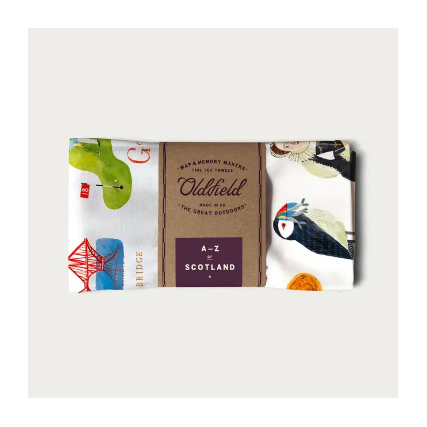 A-Z of Scotland Tea Towel