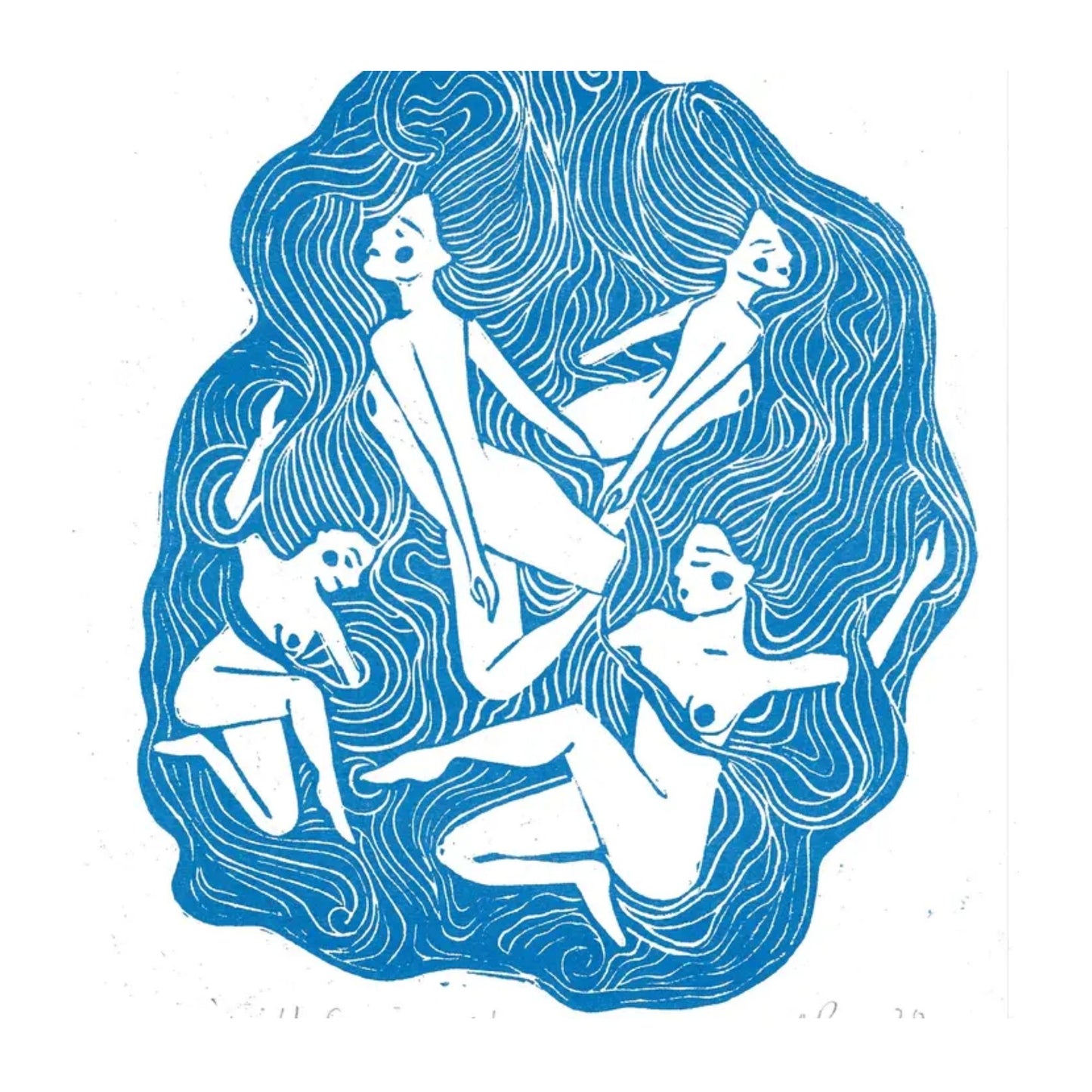 Wild Swimmers Risograph Print