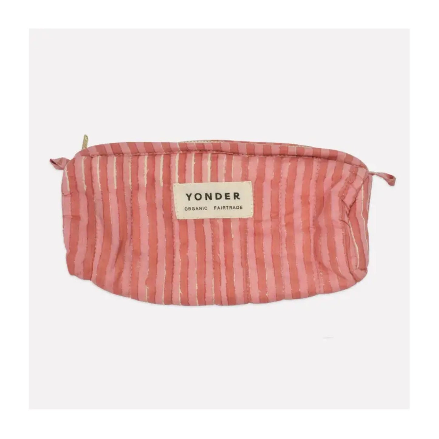 Rhubarb Stripe Quilted Zip Up Bag