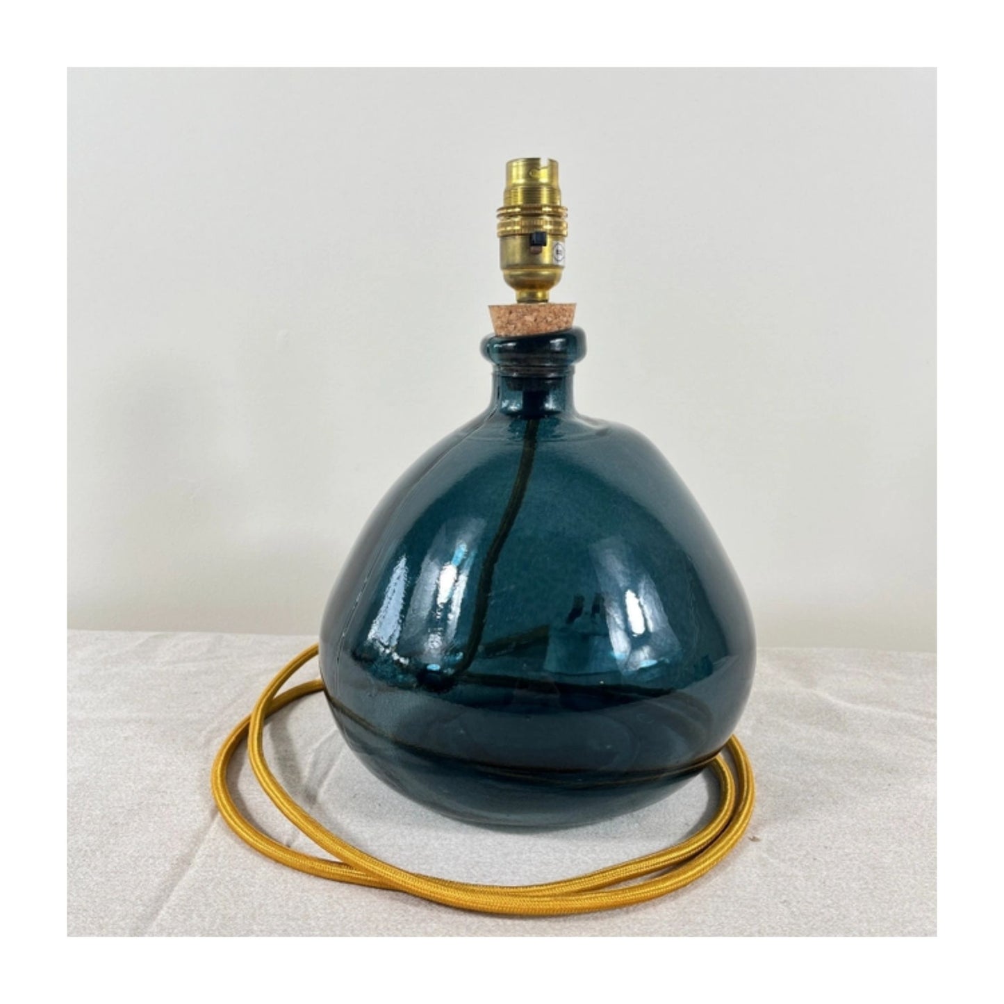 Petrol Blue Medium Simplicity Glass Lamp