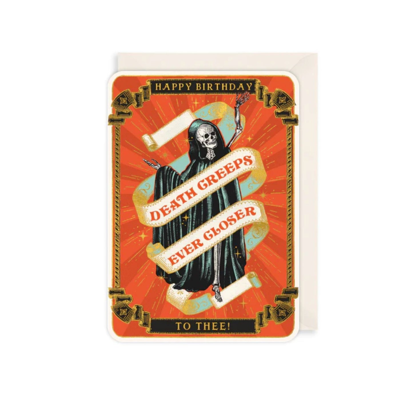Death Creeps Closer Birthday Card