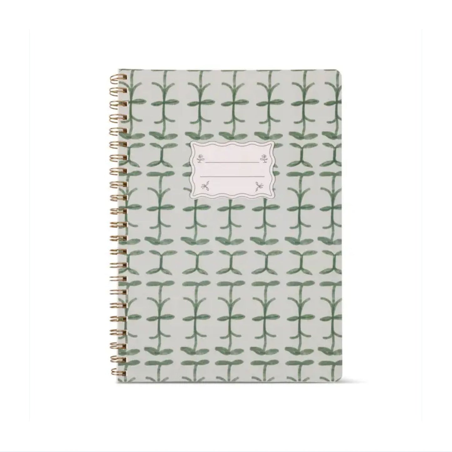 Green Vine A4 Wire Notebook