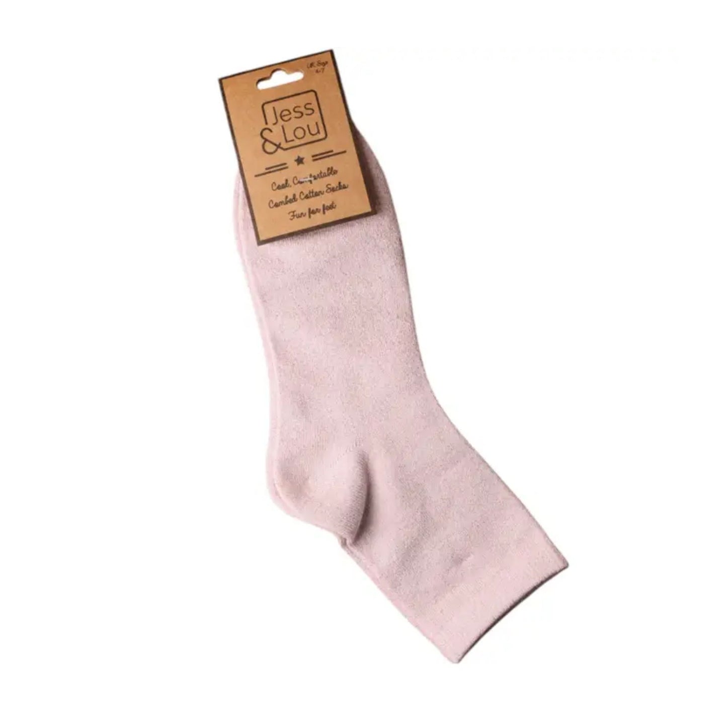 Sparkly Pink Lurex Socks