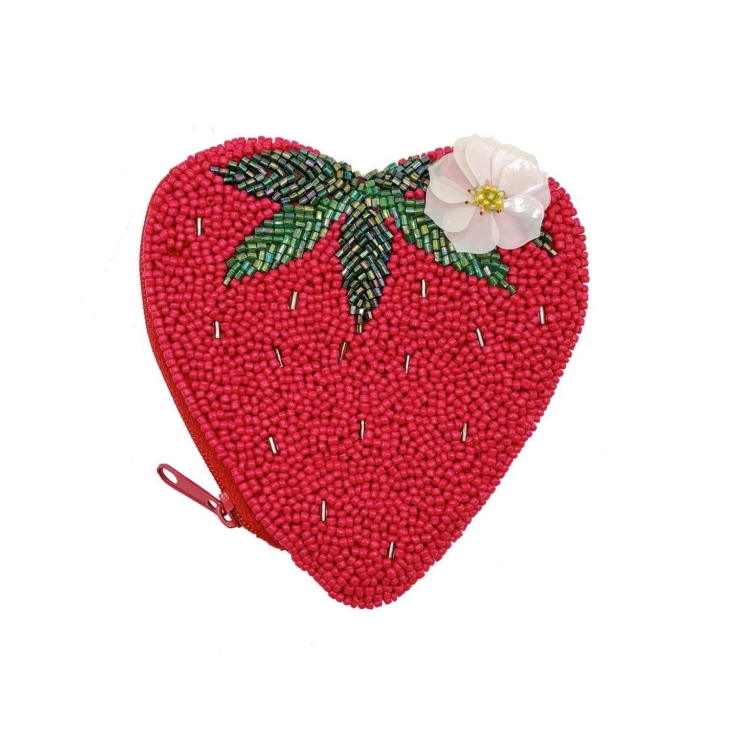 Strawberry Beaded Purse