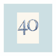  40th Birthday Marbled Card