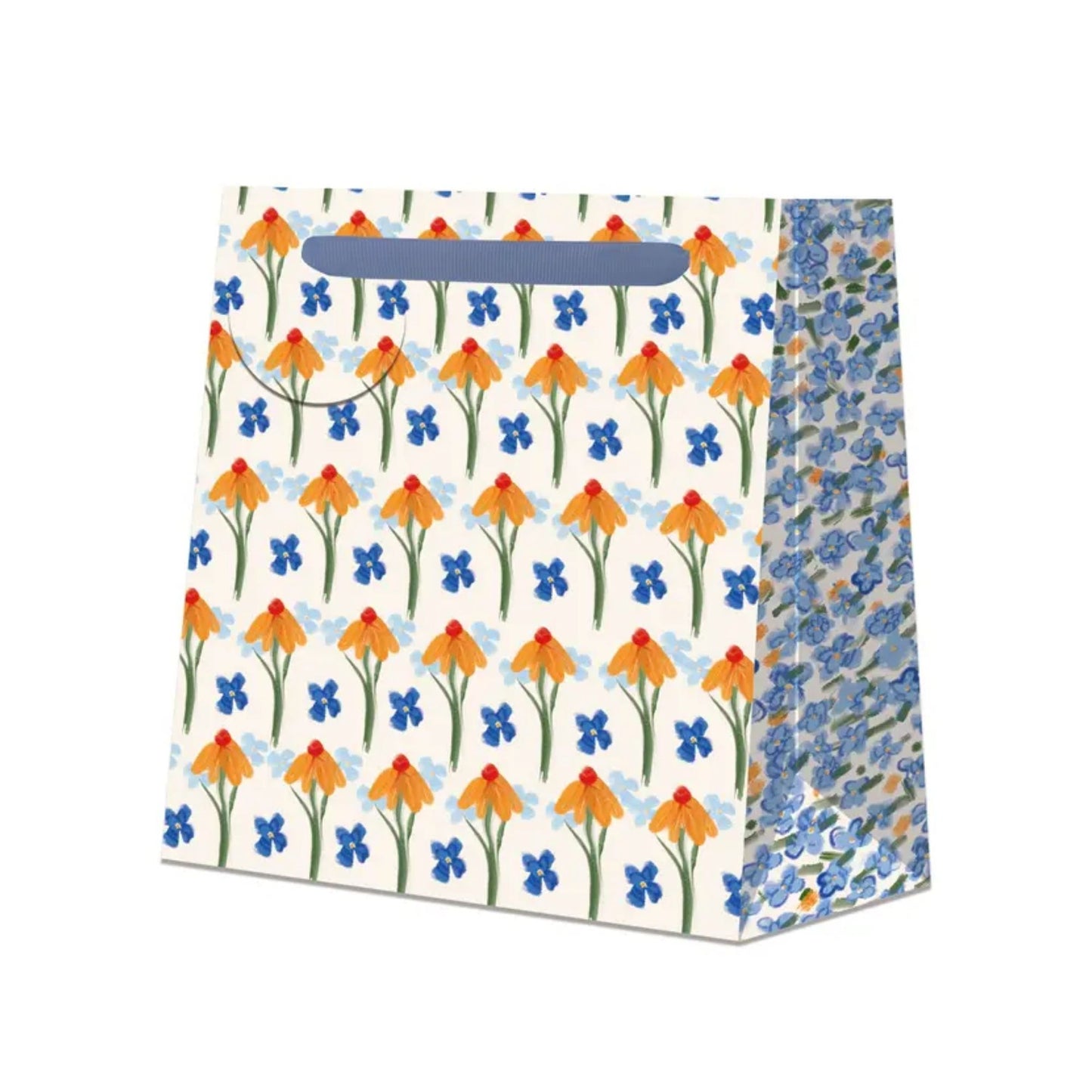 Blue Yellow Floral Medium Gift Bag
