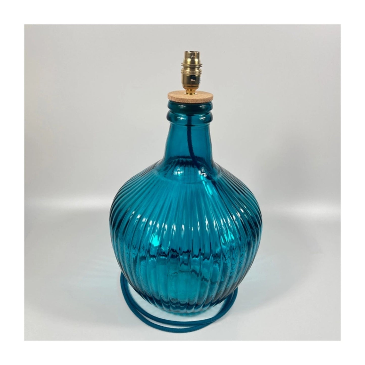 Teal Medium Aria Glass Lamp