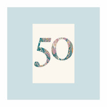  50th Birthday Marbled Card