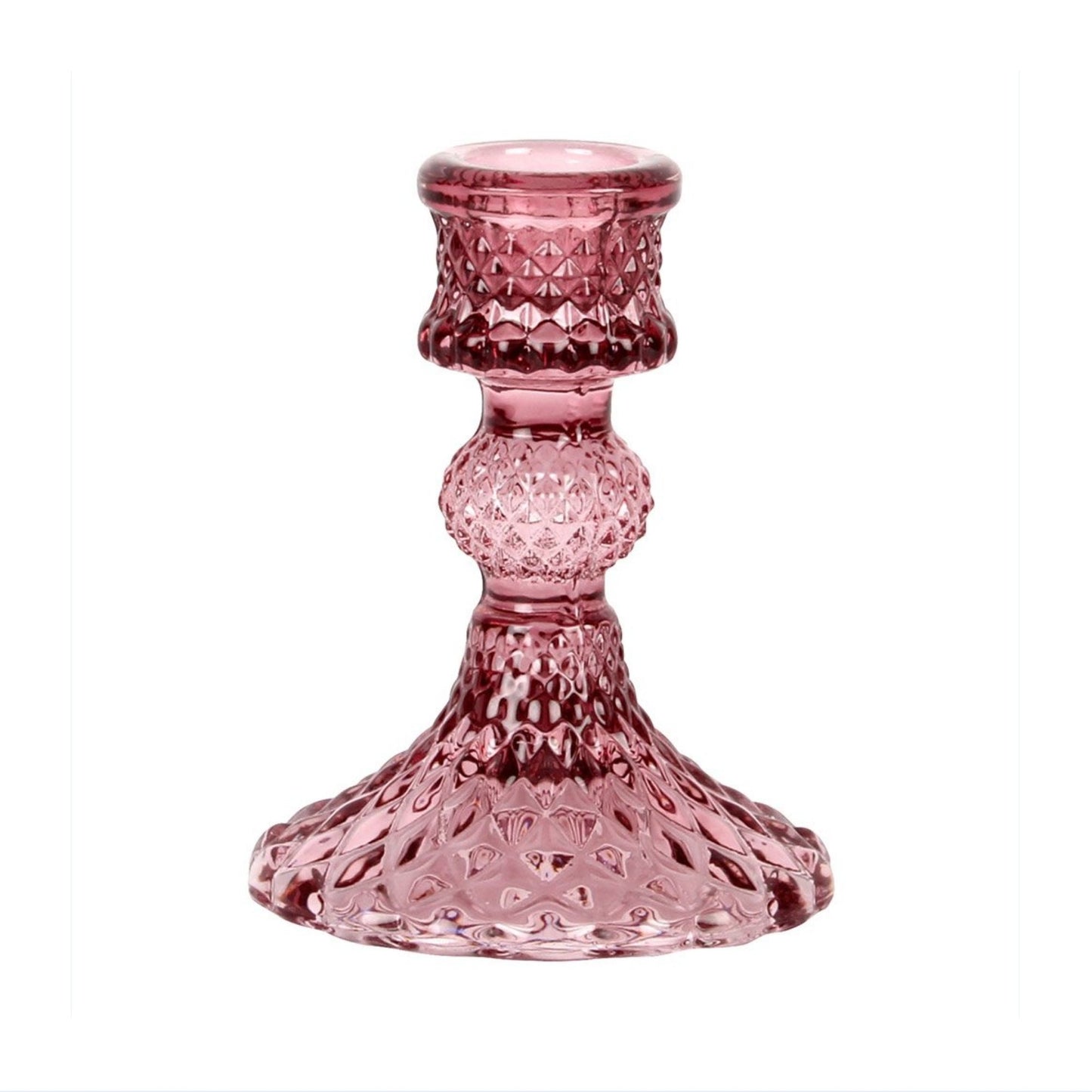 Amethyst Glass Candlestick