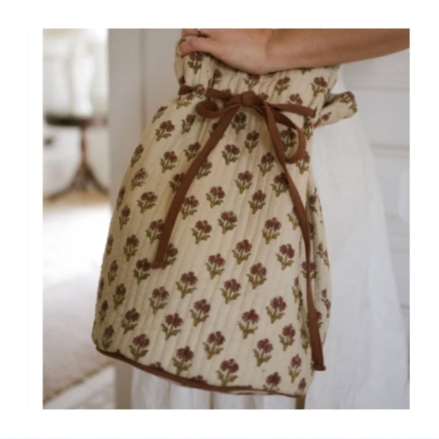 Tulip Blockprint Duffle Bag