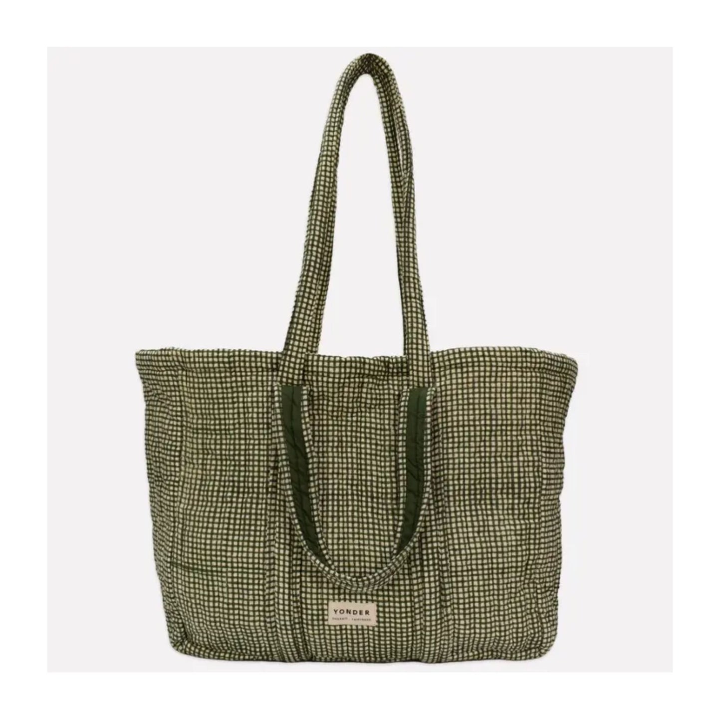 Fern Check Quilted Carry All Bag