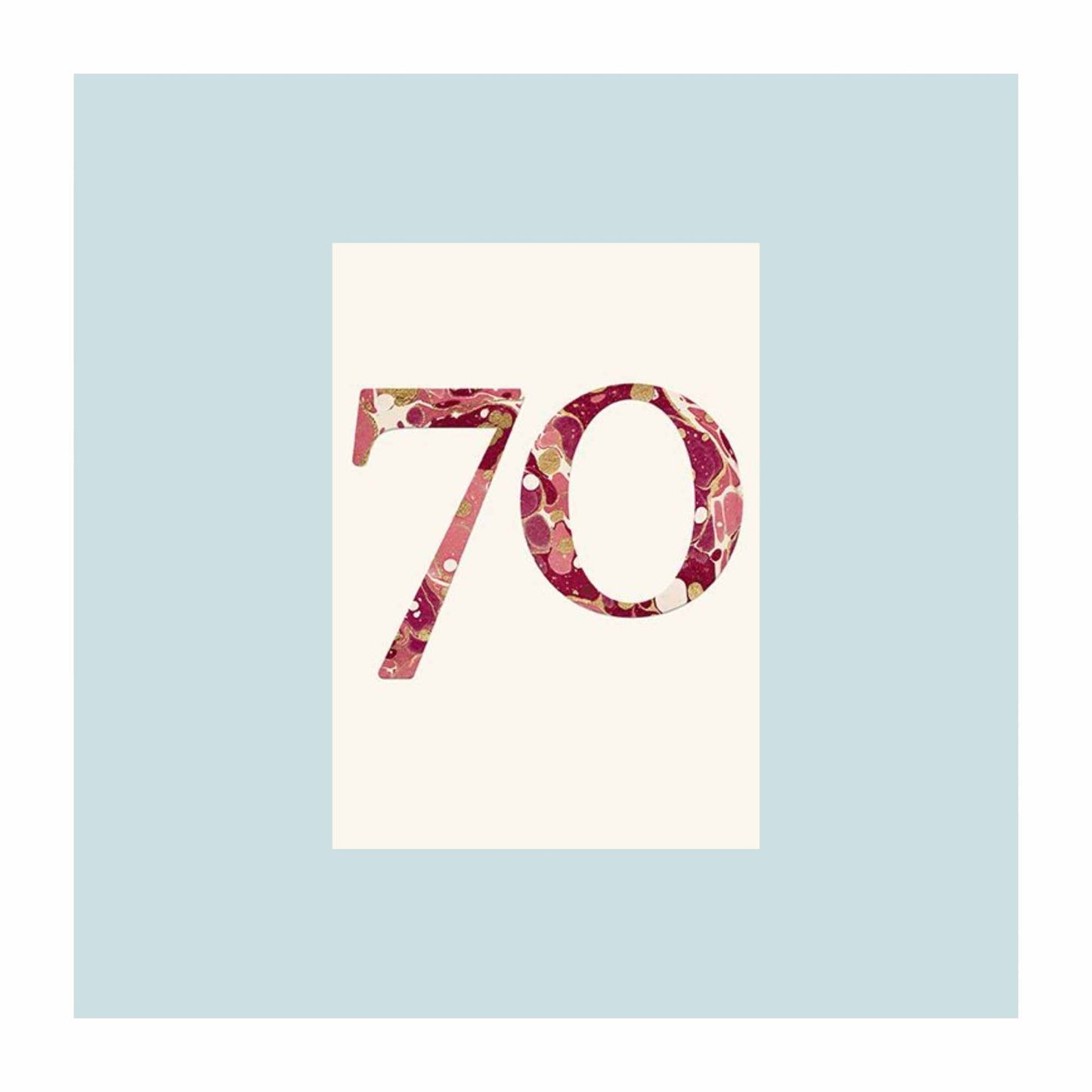 Marbled 70th Birthday Card