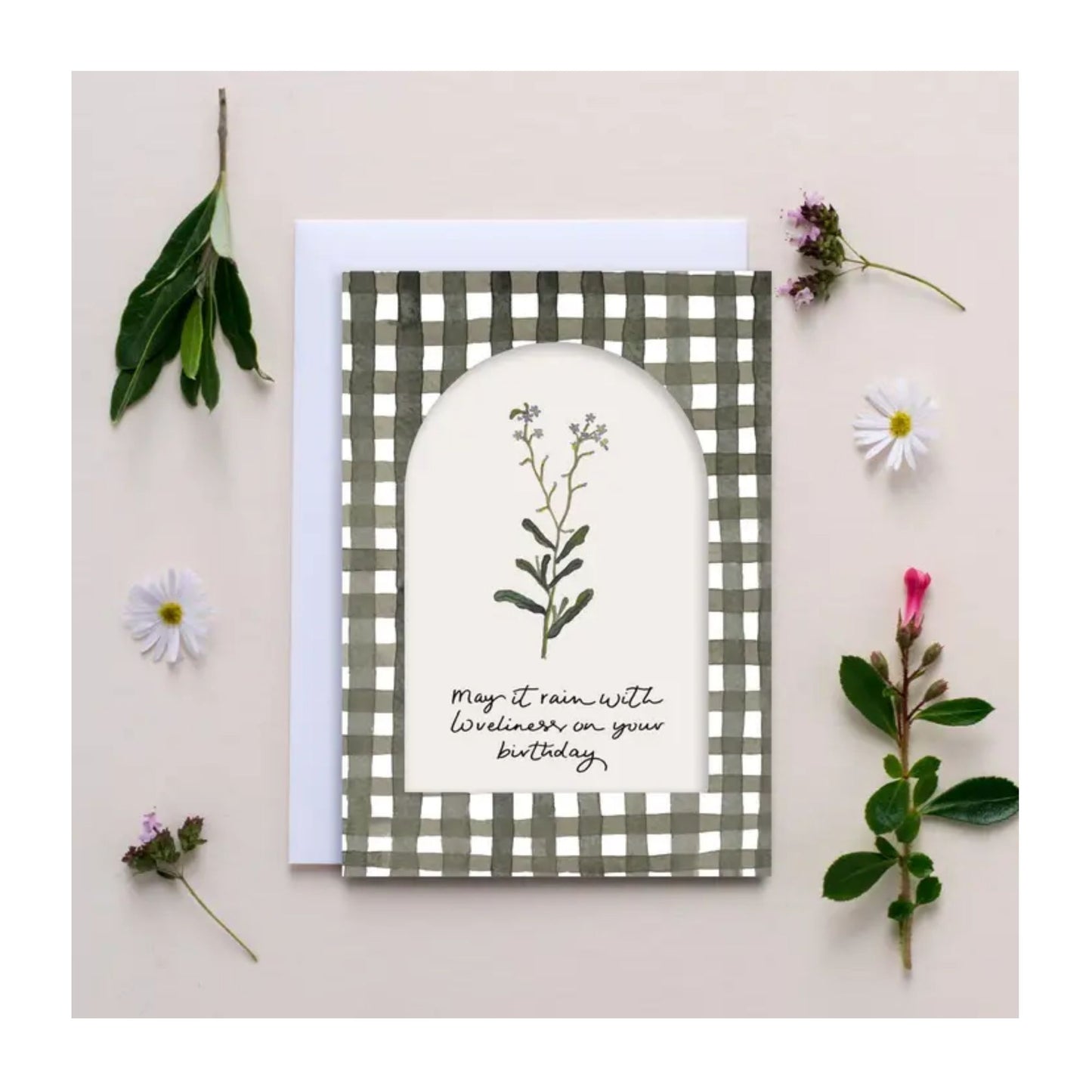 Rain With Loveliness Window Arch Card