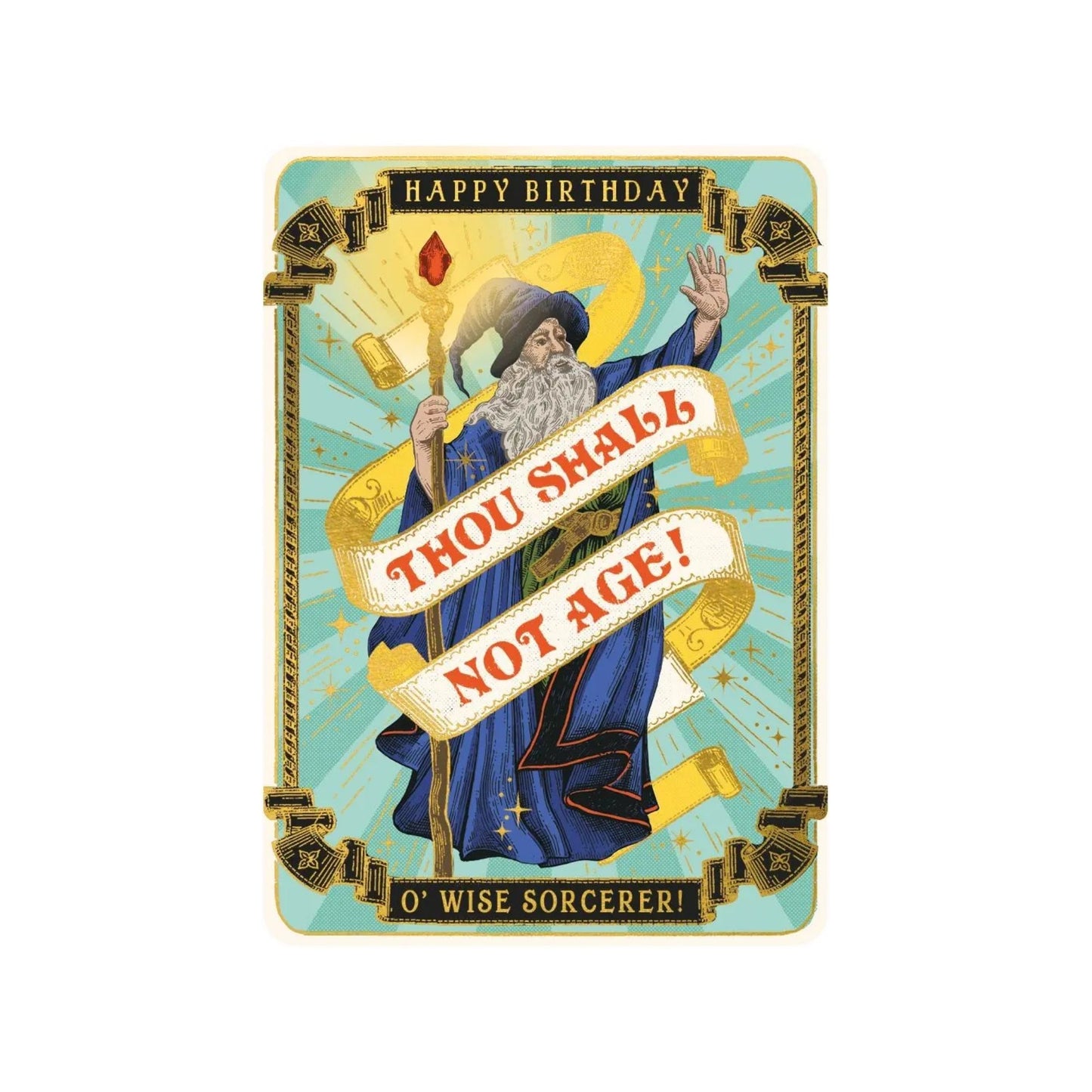 Thou Shall Not Age Birthday Card